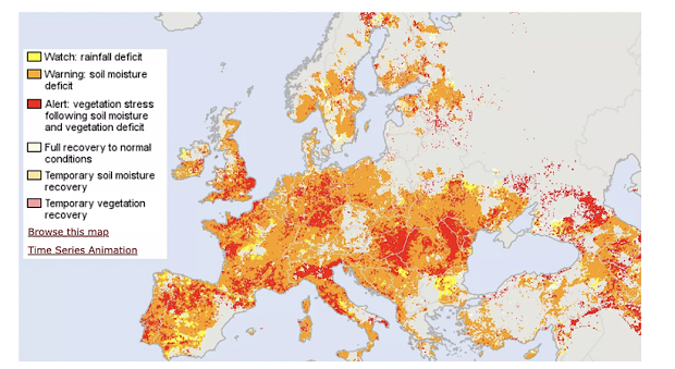 欧洲正经历五百年来最严重干旱，这对经济意味着什么？