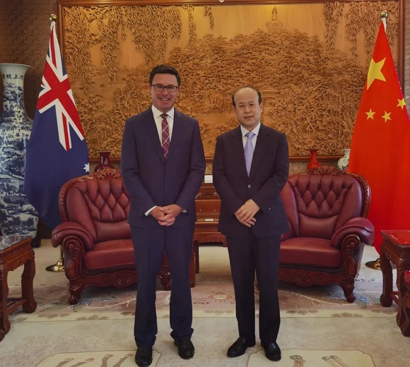 肖千大使会见澳大利亚国家党领袖利特普朗