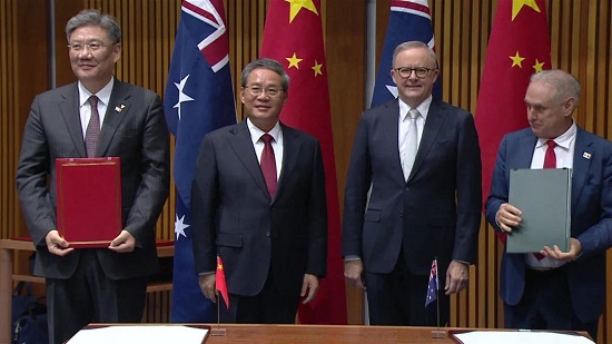 中澳总理年度会晤今日举行 双方签署《战略经济对话谅解备忘录》及多项双边协议 