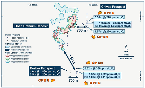 【异动股】Koba Resources (ASX:KOB) 飙升29%：Berber和Chivas矿床均发现高品位铀 