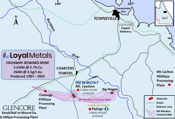 【异动股】Loyal Metals (ASX:LLM)暴涨77%：拟将收购昆州Highway Reward高品位铜金矿