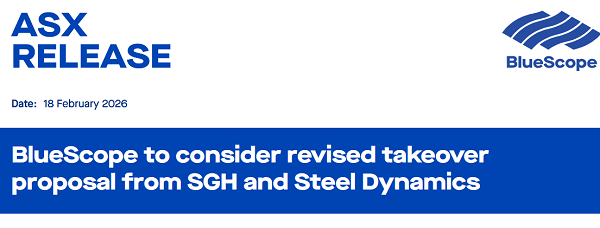 Bluescope并购案最新进展：142亿澳元“最终报价”既出 博思格钢铁主要股东态度偏转 SGH财团最后一击能否得中？ 