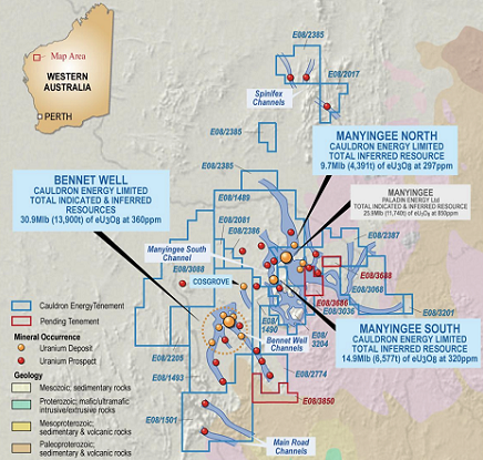 【异动股】Cauldron Energy (ASX:CXU)暴涨48% 坐拥5560万磅氧化铀资源量 单磅铀发现成本仅8澳分 